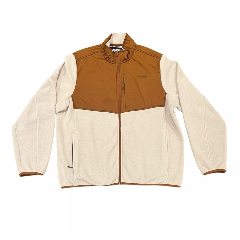 Lands' End Men's Full-Zip Quarter Zip Fleece Jacket